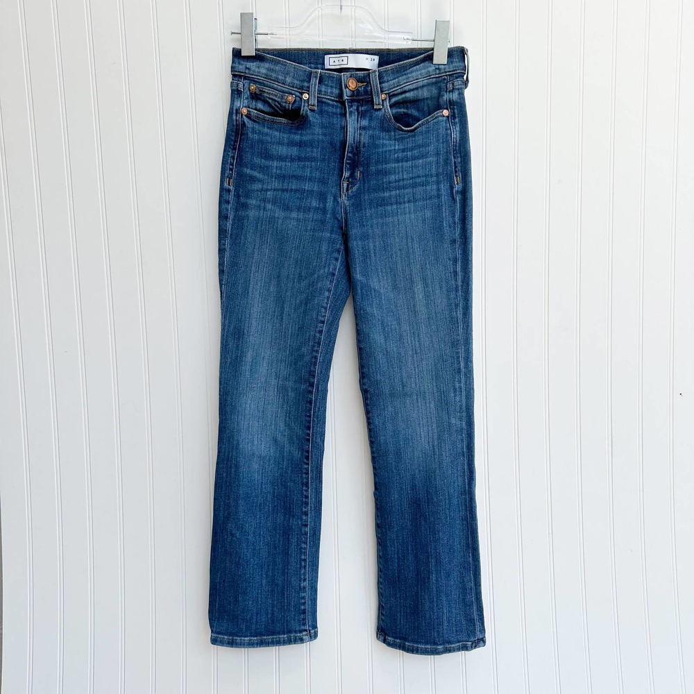 AYR Jeans The Bomb Pomp High Rise Straight Leg Denim 28